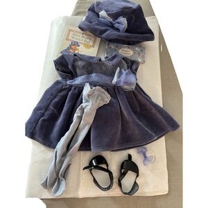 Purple Velveteen Set Retired American Girl Bitty Baby & Bear outfit